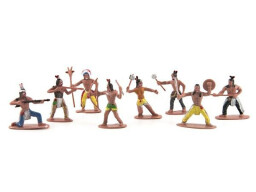 Figurky indiáni s mapou plast 6cm